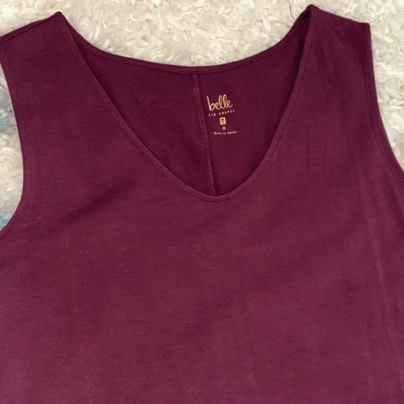 Belle by Kim Gravel TripleLuxe Knit Tie-Front Midi Dress ~ Bordeaux - Picture 4 of 6